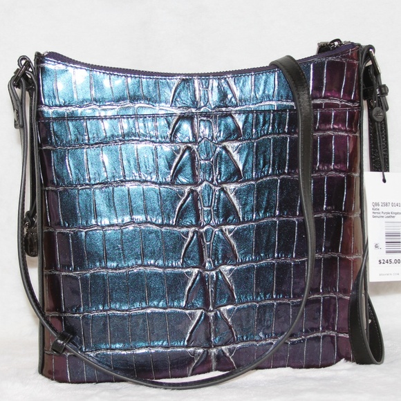 NWT Brahmin Katie Heroic Purple Kingstone Purse - Picture 3 of 8